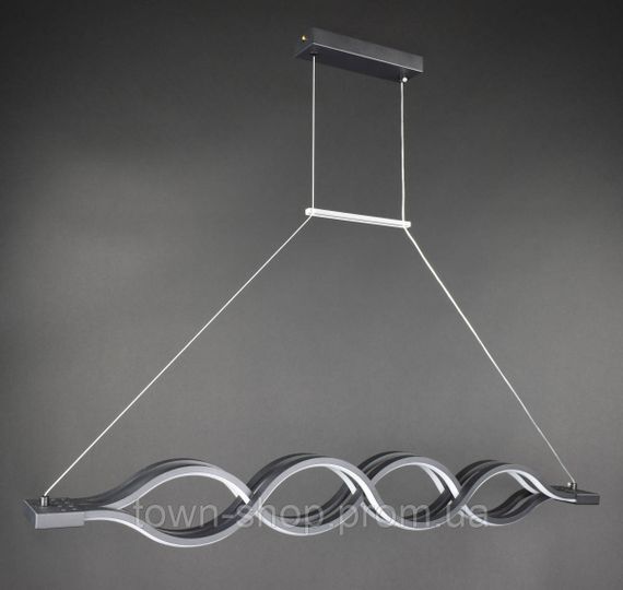 Люстра потолочная LED H23L-1200-bk Черный 25-110х10х120 см. | Зображення 1
