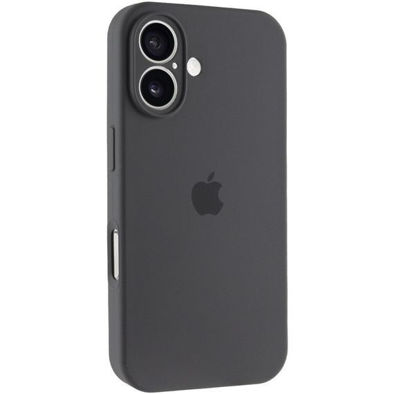 Чохол Silicone Case Full Camera Protective (AA) для Apple iPhone 16 Plus (6.7") Сірий / Dark Gray