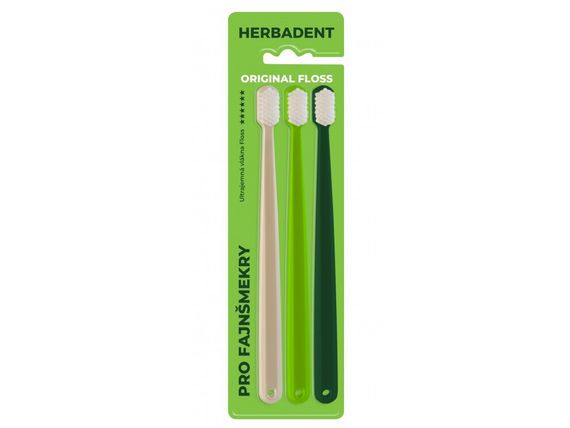 Зубна щітка-флос Herbadent FLOSS ULTRASOFT ультрам’яка, 3шт.в упаковці, ультра м’яка, конічна щетина
