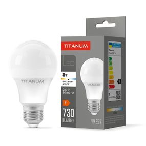 Світлодіодна лампа TITANUM A60 8W E27 4100K