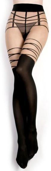 Колготки з геометричним орнаментом Ballerina's Secret Blue Night, чорні, L/XL sexstyle | Зображення 2