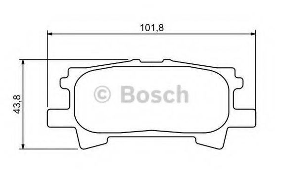 Комплект гальмівних колодок - дискові BOSCH 0986494224 на LEXUS RX (MHU3_, GSU3_, MCU3_)