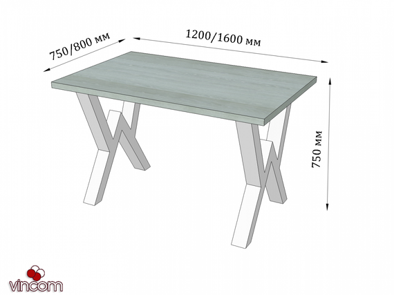 Стол обеденный Metall-Design Виннер 7501600800 | Зображення 4