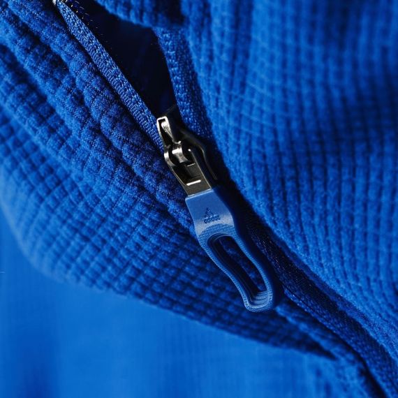 Толстовка спортивная мужская adidas TS 37.5 HO FL J AI2072 (синяя, на молнии, для тренировок, логотип адидас) | Зображення 2