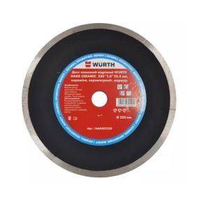Диск алмазный отрезной WURTH 1668402250 HARD CERAMIC, Ø250мм x 2.0мм