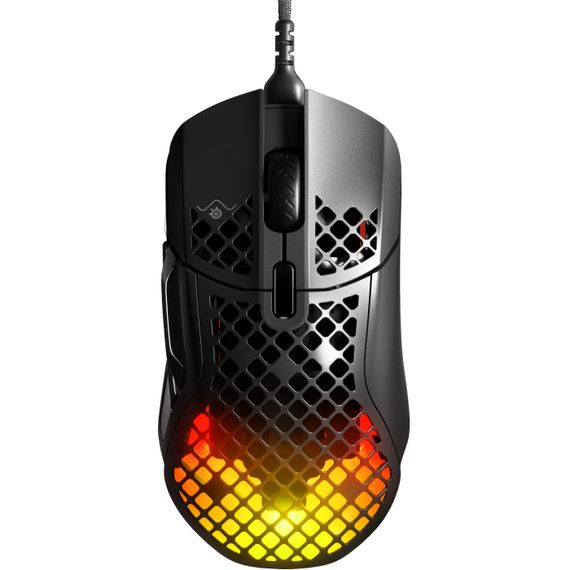 Мишка SteelSeries Aerox 5, RGB, 18000dpi., 9кн., чорна | Зображення 1