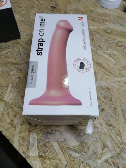 Насадка для страпону Strap-On-Me Mono Density Dildo Rose M (м'ята упаковка!!!) Sex Aura | Зображення 1