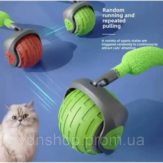 М'яч для кішок з пухнастою гусячою подушкою, інтерактивний кумедний, Cat toy ball AND XL1247 | Зображення 1