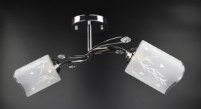 Люстра стельова на 2 лампочки 25564 Хром 25х20х57 см.