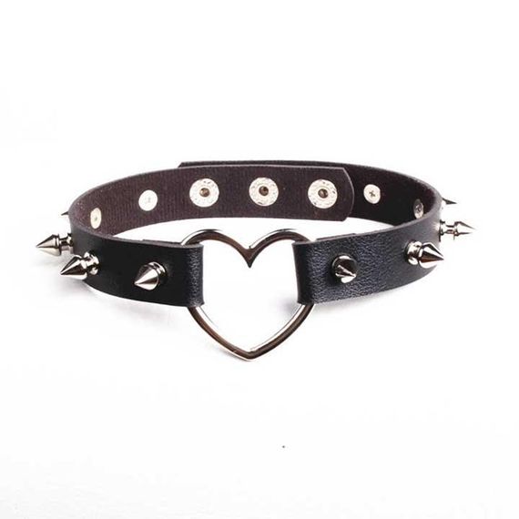 БДСМ чокер із серцем і шипами Чорний — Садо-мазо | Зображення 4