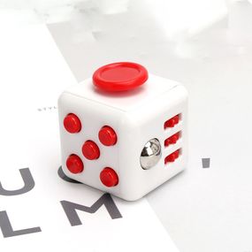 Кубик антистресс Fidget Cube 14132 3.5х3.5х4 см белый с красным