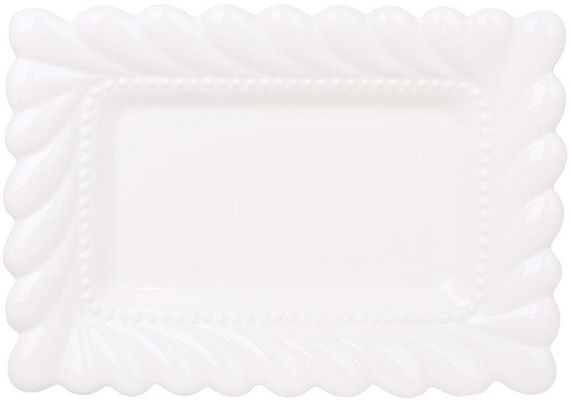 Блюда порцелянові "White City Tiffany" 25х18см, набір 4 прямокутних блюда
