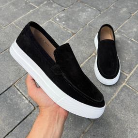 Сучасні замшеві чоловічі мокасини 40 розмір