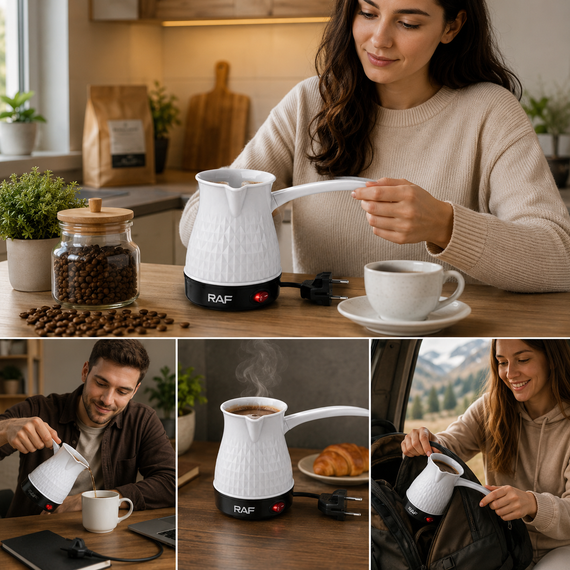 Турка электрическая 600Вт Electric Coffee Pot RAF R.126 / Дорожная турка RAF от 220В | Зображення 1