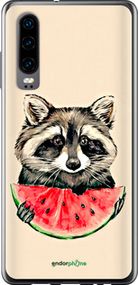 Чохол на Huawei P30 Єнотик з кавуном "4605u-1622-2448"