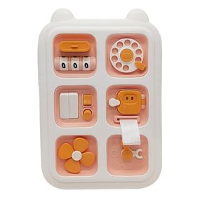 Бизиборд для развития мелкой моторики YL1055A отличный игровой процесс Оранжевый