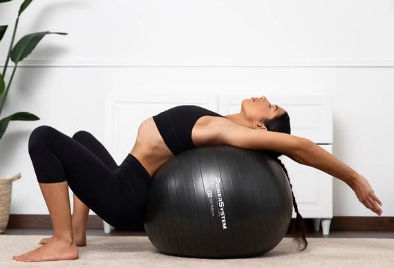 М'яч для фітнесу (фітбол) Power System PS-4013 Ø75 cm PRO Gymball Black (4013BK-0) | Зображення 1