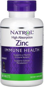 Цинк Natrol High Absorption Zinc 60 Tablets (Natural Pineapple)