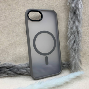 Чохол для Iphone 16e Wlons протиударний PC+TPU MagSafe Матовий Сірий