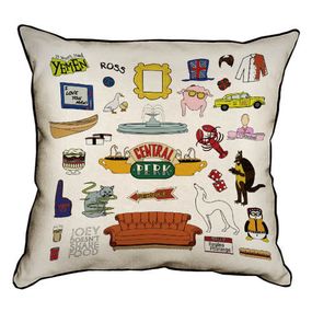 Подушка з мішковини Central perk Friends 45x45 см (45PHB_JOY006)