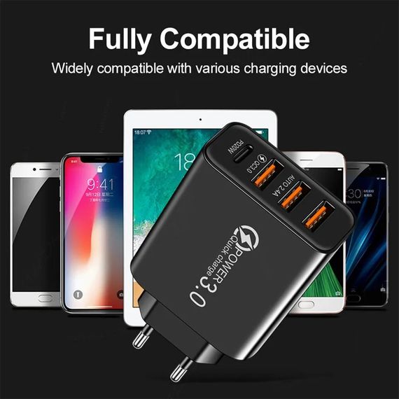 USB 3 адаптер + Type C зарядний пристрій для смартфона планшета павербанка | Зображення 1