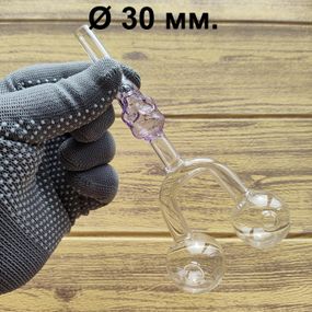 Стеклянная трубка Skull Double Oil Light Blue