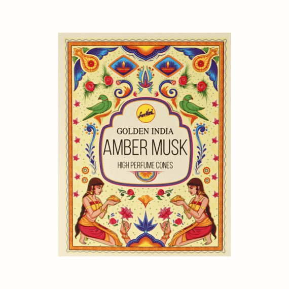 Аромаконуси зворотнього потоку Амбер Муск  Back Flow cones Amber Musk 10 шт. в уп. Sreevani 8906037224711