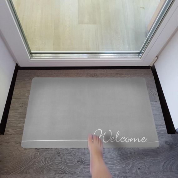 Вологопоглинаючий килимок сірий "Welcome" 40*60CM*3MM (D) SW-00001559 | Зображення 5