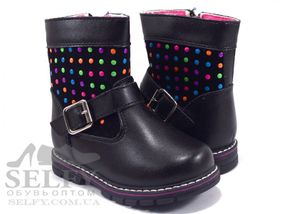 Черевики для дівчинки зимові H128 black Clibee 22