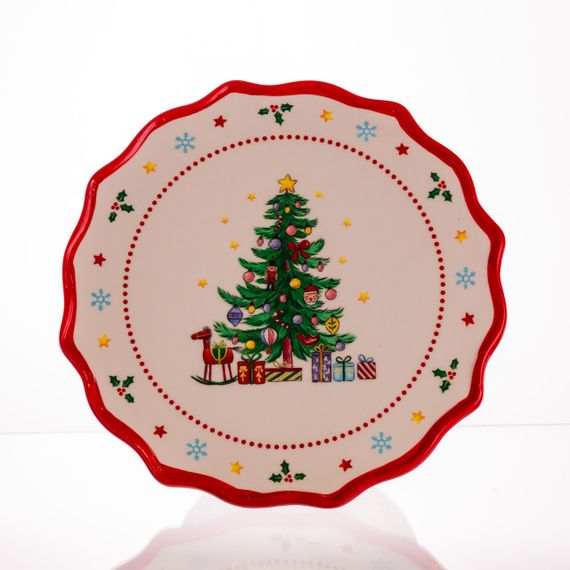 Тортівниця порцелянова на ніжці New Year Ø21 (см) CR-1-6 | Зображення 4