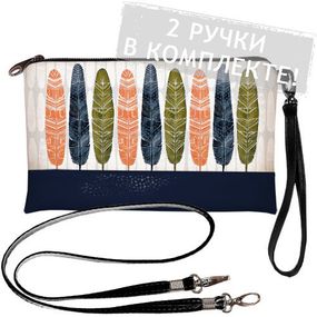 Клатч через плече Перья 25x15 см (KL_GL_15L032_TSI)
