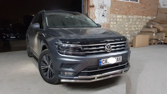 Передній захист ST016 (нерж) для Volkswagen Tiguan 2016-2024 | Зображення 1