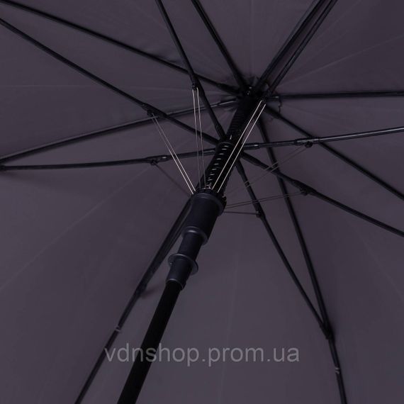 Класична парасолька-тростина напівавтомат з поліестеру 8 спиць діаметр 124 см Сірий HP-23-6G | Зображення 5