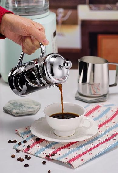 Френч прес із поршнем MeelioCafe French Press, 350 мл, 2 чашки, скляна кава-прес, | Зображення 4