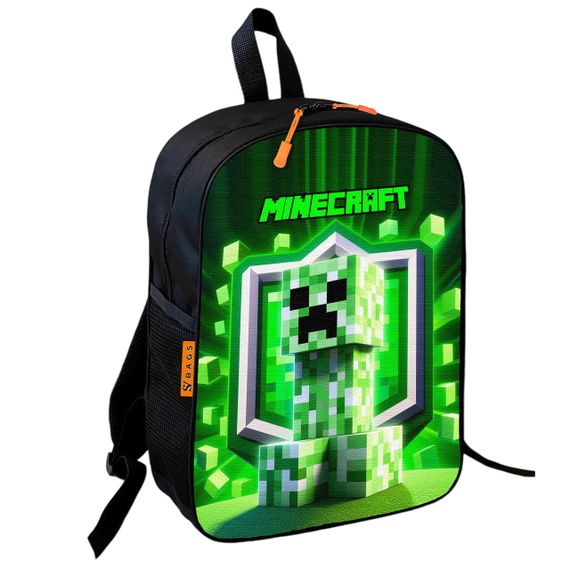 Рюкзак шкільний дитячий 36х27см Майнкрафт Кріпер «Minecraft» з принтом для хлопчика (00612)