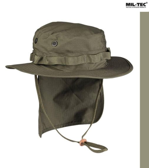 Панама з захистом шиї MIL-TEC British Boonie Ріп-Стоп олива