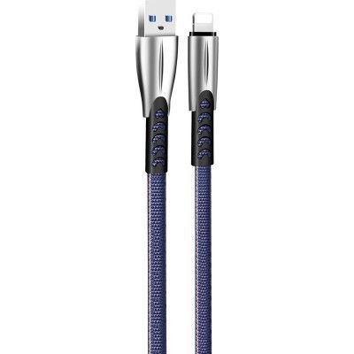Дата кабель USB 2.0 AM to Lightning 1.0m zinc alloy blue ColorWay (CW-CBUL010-BL) | Зображення 1