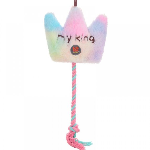 Игрушка для собак Charming Toy DREAM CROWN Корона плюшевая с пищалкой и канатом 17*40cm