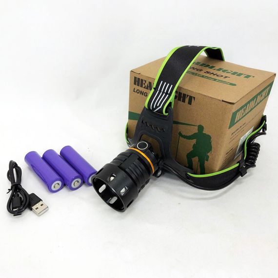 Супер потужний ліхтар налобний Police BL-A14-3-P90 MICRO USB, потужний налобний ліхтар для QW-232 риболовлі наголовний | Зображення 3