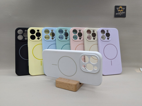 Чехол мягкий Iphone 15 Pro Max MagSafe SoftTouch Противоударный белый