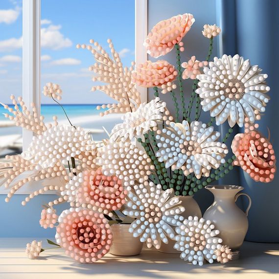 Алмазная мозаика "Прекрасное утро" ZAV1818-2 не полная выкладка 18х18 см