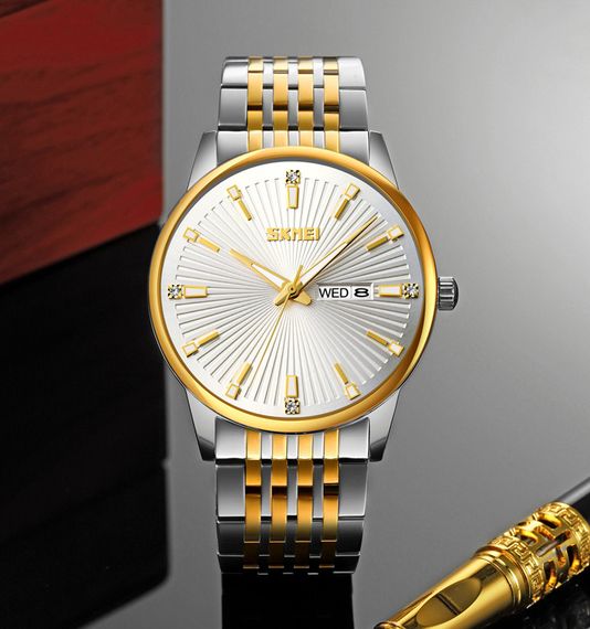 Skmei 9323TGDSI Silver/Gold-Silver | Зображення 3