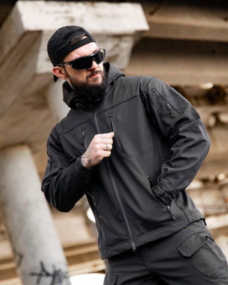 Міська тактична куртка MAXIMUS софтшел darck grey ПП7988 | Зображення 1