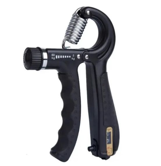 Еспандер кистьовий з лічильником PowerPlay PP-4402 з регульованим навантаженням 10-60 кг, Чорний (PP_4402_Black)