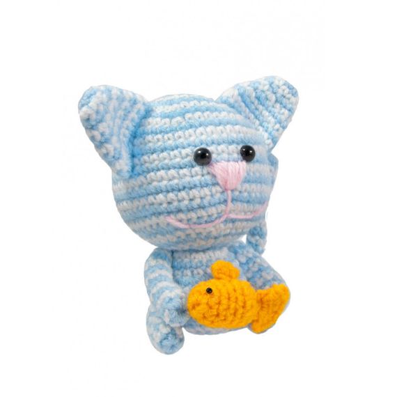 Дитячий набір для творчості "Котик" BK-005 в'язання гачком | Зображення 1