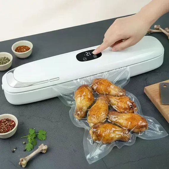 Вакууматор MK-801 90 Вт • Вакуумный упаковщик TV-SH-07 для сухих и влажных продуктов с запайкой пакетов | Зображення 4