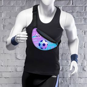 Сумка-бананка мужская/женская Футбол Sport 32×16 см с расширителем поясная сумка или сумка через плечо (02908)