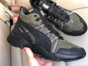Зимові  кросівки Puma колір хакі, чорний