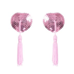 Еротичні прикраси на соски (пестиси) рожевого кольору у формі сердець