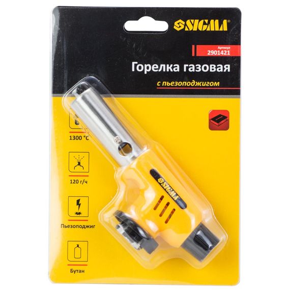 Пальник газовий Sigma з керамічним соплом та п'єзопідпалом (2901421) | Зображення 1